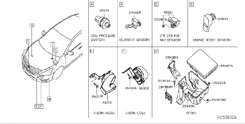 Nissan Altima Battery Current Sensor. BODY, ENGINE, DASH - 294G0-1JA0A